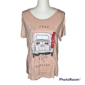 Grayson Threads Women's Short Sleeve Graphic T-Shirt Just Married XXL